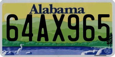 AL license plate 64AX965
