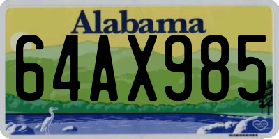 AL license plate 64AX985