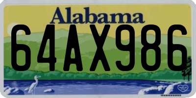 AL license plate 64AX986