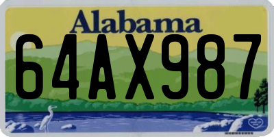 AL license plate 64AX987
