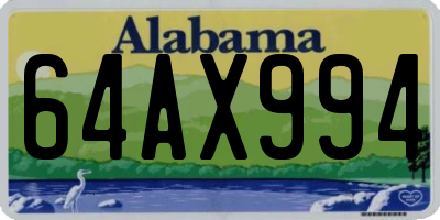 AL license plate 64AX994