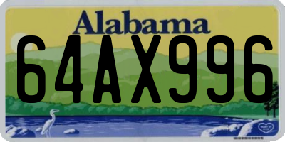 AL license plate 64AX996