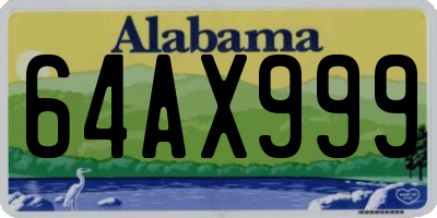 AL license plate 64AX999