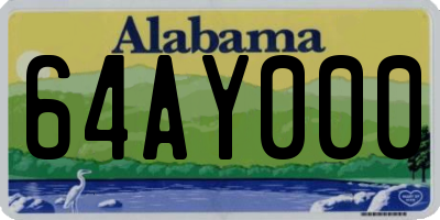 AL license plate 64AY000