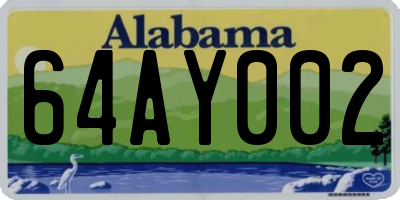 AL license plate 64AY002