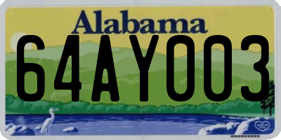 AL license plate 64AY003