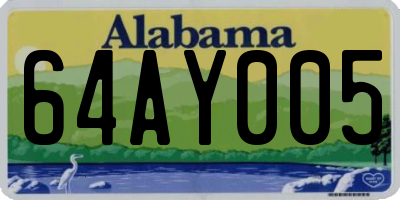 AL license plate 64AY005