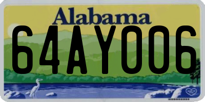 AL license plate 64AY006