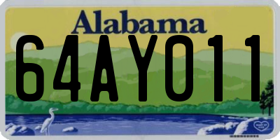 AL license plate 64AY011