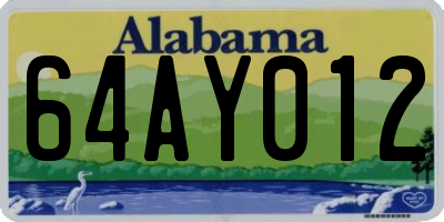 AL license plate 64AY012