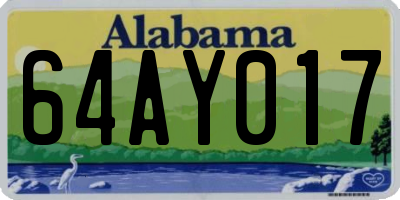 AL license plate 64AY017