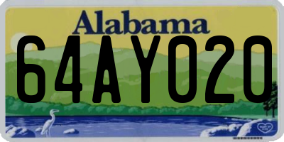 AL license plate 64AY020
