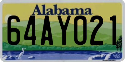 AL license plate 64AY021