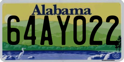 AL license plate 64AY022