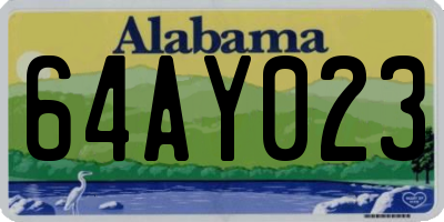 AL license plate 64AY023