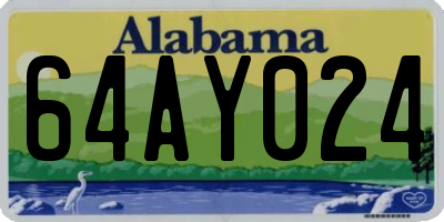 AL license plate 64AY024