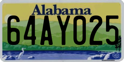 AL license plate 64AY025