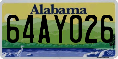 AL license plate 64AY026
