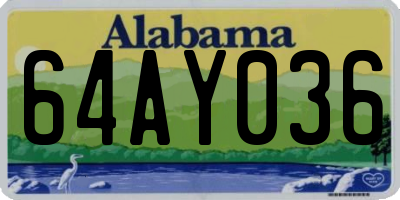 AL license plate 64AY036