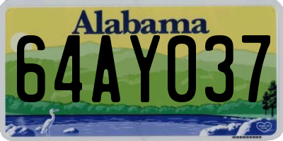 AL license plate 64AY037