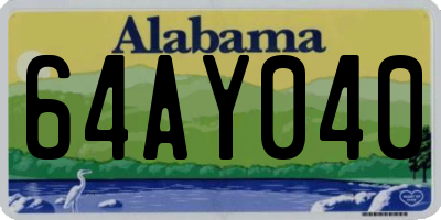 AL license plate 64AY040