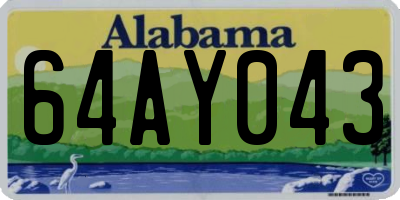 AL license plate 64AY043