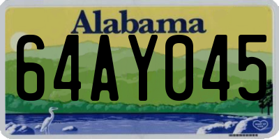 AL license plate 64AY045