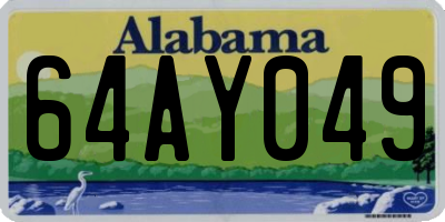 AL license plate 64AY049