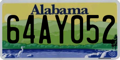 AL license plate 64AY052