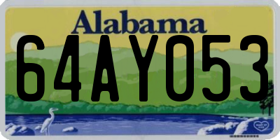 AL license plate 64AY053