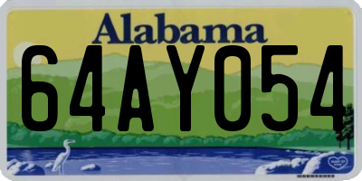 AL license plate 64AY054