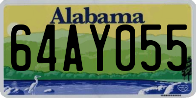 AL license plate 64AY055