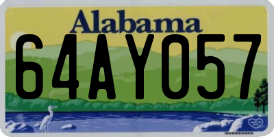 AL license plate 64AY057