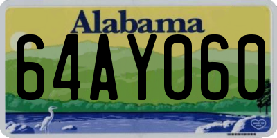 AL license plate 64AY060