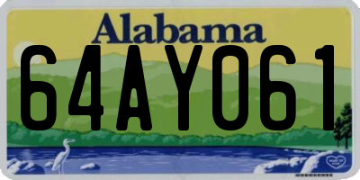 AL license plate 64AY061