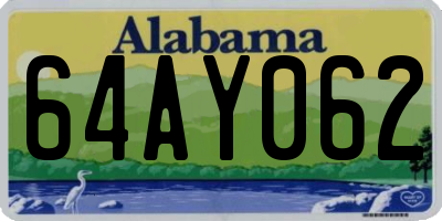 AL license plate 64AY062