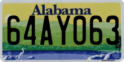 AL license plate 64AY063
