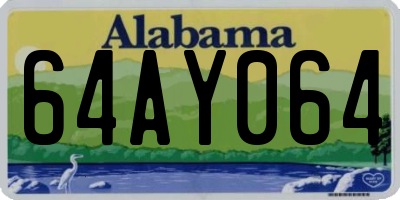 AL license plate 64AY064