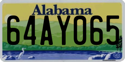 AL license plate 64AY065