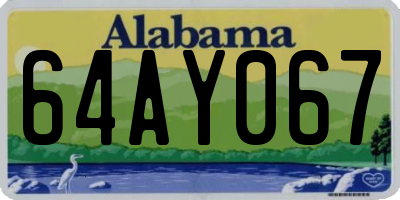 AL license plate 64AY067