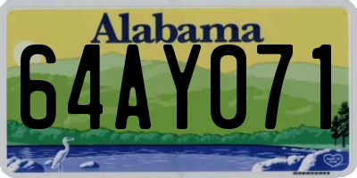AL license plate 64AY071
