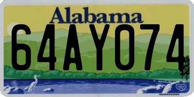 AL license plate 64AY074