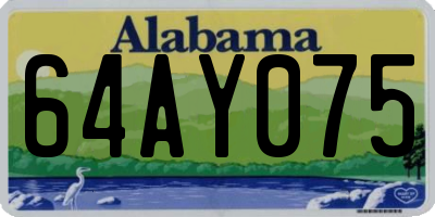 AL license plate 64AY075