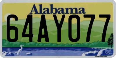 AL license plate 64AY077