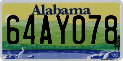 AL license plate 64AY078