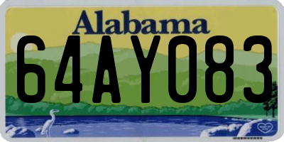 AL license plate 64AY083