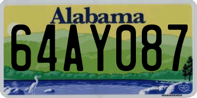 AL license plate 64AY087