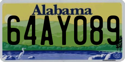 AL license plate 64AY089