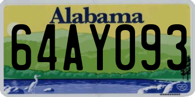 AL license plate 64AY093