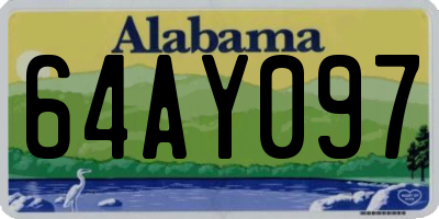 AL license plate 64AY097